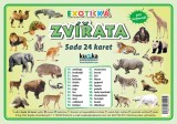 Sada 24 karet - zvířata exotická | A7 (10x7 cm), A6 (15x10 cm), A5 (21x15 cm), A4 (30x21 cm)
