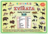 Sada 24  karet  - zvířata exotická 2 | A7 (10x7 cm), A6 (15x10 cm), A5 (21x15 cm), A4 (30x21 cm)
